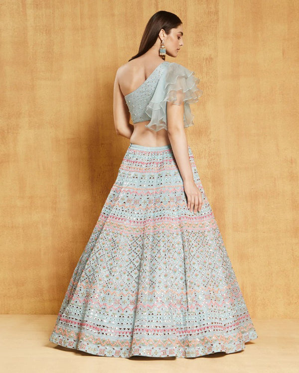 Multicolor Lehenga Choli Set with Breathtaking Flair ClothsVilla