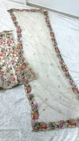 Multicolored Royal Zari & Sequin Floral Lehenga ClothsVilla