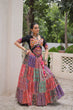 Load image into Gallery viewer, Multicolour Navratri Special Lehenga Choli Set with Gotta &amp; Gamthi Work ClothsVilla