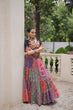 Load image into Gallery viewer, Multicolour Navratri Special Lehenga Choli Set with Gotta &amp; Gamthi Work ClothsVilla