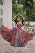 Load image into Gallery viewer, Multicolour Navratri Special Lehenga Choli Set with Gotta &amp; Gamthi Work ClothsVilla