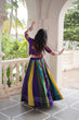 Load image into Gallery viewer, Multicolour Roman Fabric Lehenga with Gota Lace Work &amp; Gamthi Embroidered Mirror Work Blouse ClothsVilla