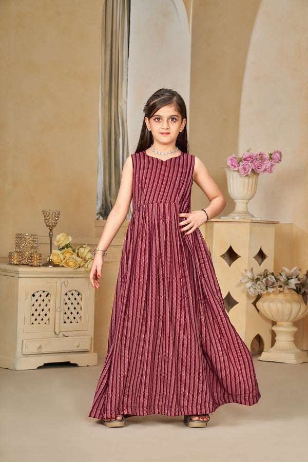 Muslin Digital Print Shrug Set Indo-Western Gown for Girls Clothsvilla