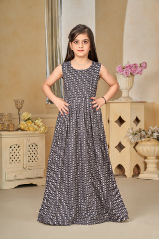 Muslin Digital Print Shrug Set Indo-Western Gown for Girls Clothsvilla