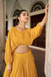 Load image into Gallery viewer, Mustard Breathtaking Embroidered Georgette Lehenga Co-ord Set ClothsVilla