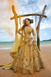 Load image into Gallery viewer, Mustard Bridel Net Sequins, Moti, Mirror and thread embroidery Semi-Stitched Lehenga choli &amp; Dupatta ClothsVilla