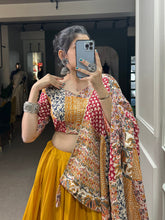 Load image into Gallery viewer, Mustard Color Pure Cotton Lehenga Choli Clothsvilla