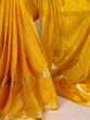 Load image into Gallery viewer, Mustard Designer Crepe Weaving Saree with Matching Unstitched Crepe Blouse – Elegant Traditional Wear ClothsVilla