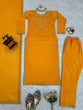 Load image into Gallery viewer, Mustard Elegant Chinon Silk Suit Set Clothsvilla