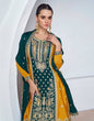 Load image into Gallery viewer, Mustard Elegant Embroidered Chinon Top &amp; Bottom Set with Dupatta ClothsVilla