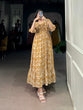 Load image into Gallery viewer, Mustard Elegant Georgette Printed Frock – Stitched &amp; Comfortable ClothsVilla