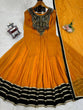 Load image into Gallery viewer, Mustard Elegant Gold Crush Velvet Gown ClothsVilla