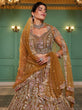 Load image into Gallery viewer, mustard Elegant Multi-Color Sequin Embroidered Net Lehenga Choli Dupatta ClothsVilla