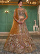 Load image into Gallery viewer, mustard Elegant Multi-Color Sequin Embroidered Net Lehenga Choli Dupatta ClothsVilla