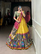 Load image into Gallery viewer, Mustard Ethereal Elegance Kalamkari Tussar Silk Lehenga Set