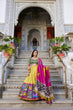 Load image into Gallery viewer, Mustard Ethereal Elegance Kalamkari Tussar Silk Lehenga Set
