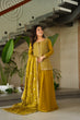 Load image into Gallery viewer, Mustard Fendy Fabric Embroidered Kurti Sharara Set with Sequin Zari Dupatta – Fully Lined &amp; Stitched Clothsvilla