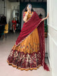 Load image into Gallery viewer, Mustard Kalamkari Print Lehenga Set Clothsvilla