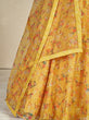 Load image into Gallery viewer, Mustard Organza Floral Lehenga Choli for Womens For Indian Festival &amp; Weddings - Print Work, Mirror Work, Thread Embroidery Work Clothsvilla