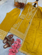Load image into Gallery viewer, Mustard Premium Designer Ready-to-Wear Top, Plazzo &amp; Dupatta Set Clothsvilla