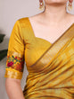 Load image into Gallery viewer, Mustard Printed Chanderi Saree with Zari Weaving Work Polyester Viscose Clothsvilla