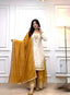 Mustard Pure Chinon Silk Palazzo Suit ClothsVilla