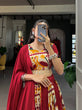 Load image into Gallery viewer, Mustard Rayon Printed Silk Lehenga Choli with Gota Patti &amp; Cowrie Detailing ClothsVilla