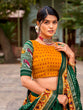 Load image into Gallery viewer, Mustard Tussar Silk Lehenga Choli with Enchanting Ikat Patola Print and Foil Work ClothsVilla