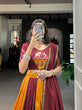 Load image into Gallery viewer, Mustard Vibrant Printed Silk Lehenga with Gamthi &amp; Mirror Work ClothsVilla