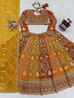Load image into Gallery viewer, Mustard Yellow Designer Faux Georgette Lehenga Choli with Dupatta ClothsVilla