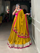 Load image into Gallery viewer, Mustard Yellow Pure Rayon Lehenga Choli with Intricate Gamthi Work ClothsVilla