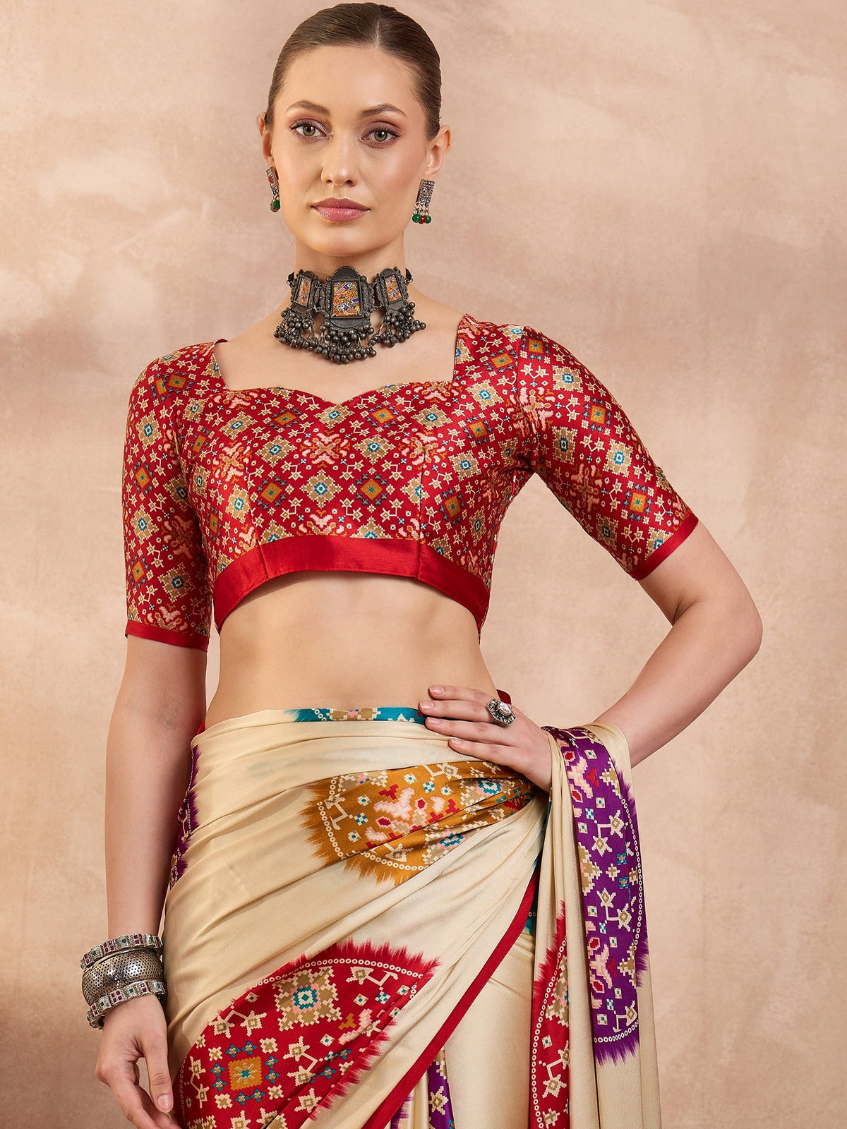 Navisha Lightweight Semi Modal Saree for Festive Occasions ClothsVilla
