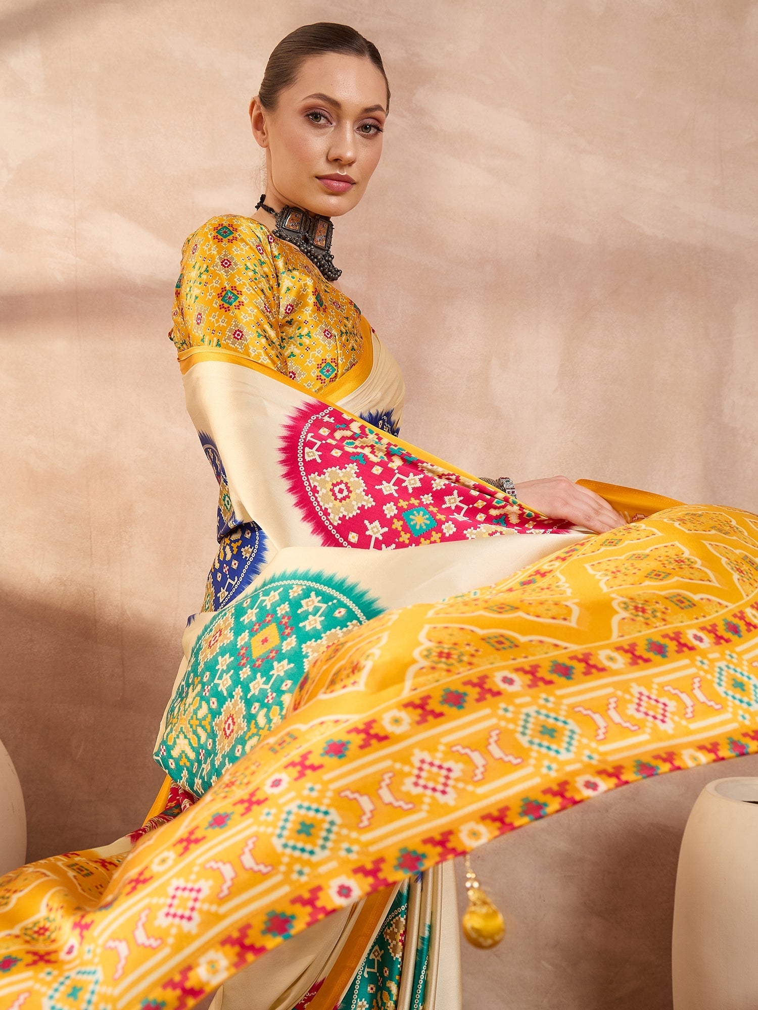 Navisha Lightweight Semi Modal Saree for Festive Occasions ClothsVilla