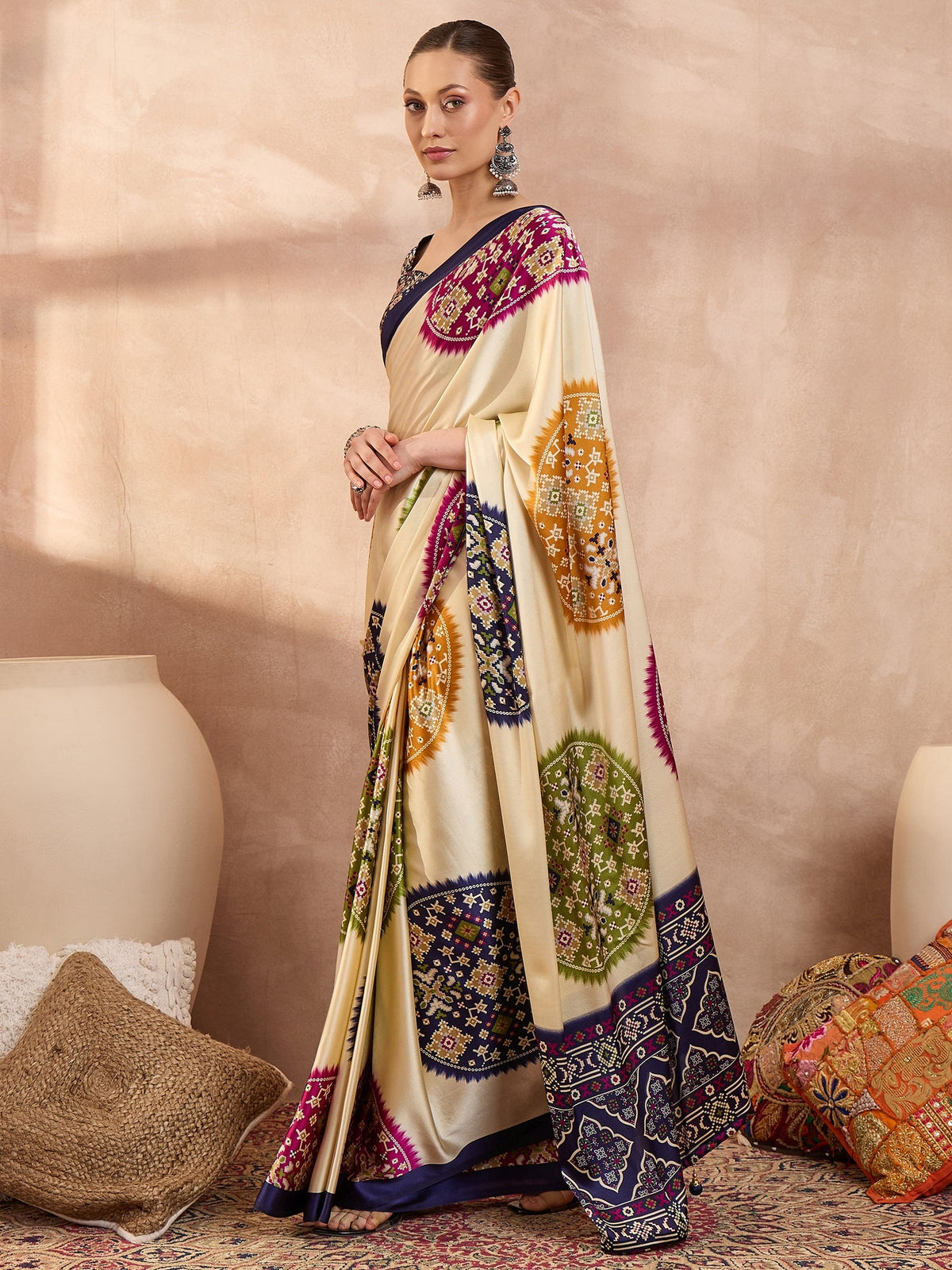 Navisha Lightweight Semi Modal Saree for Festive Occasions ClothsVilla