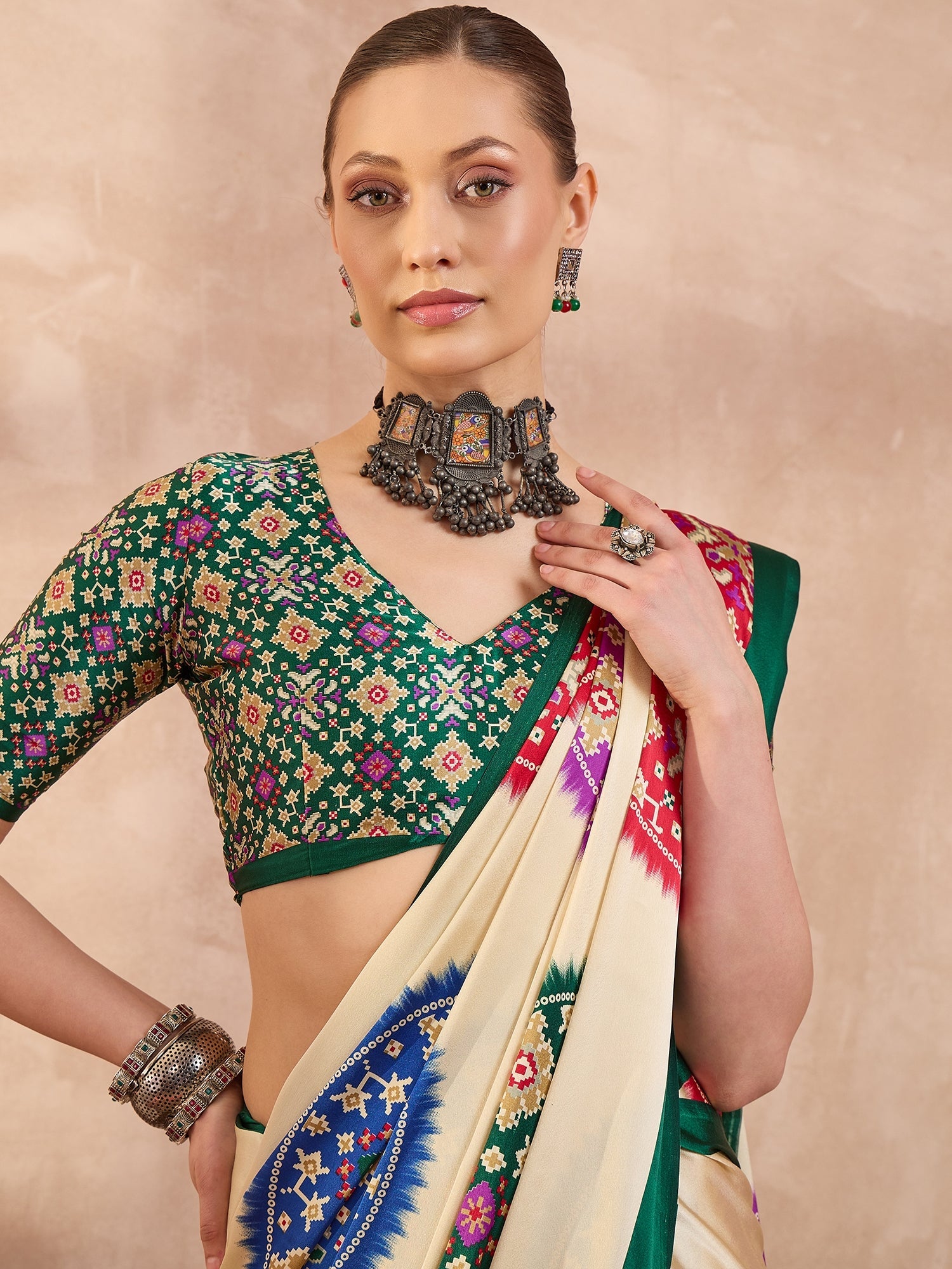 Navisha Lightweight Semi Modal Saree for Festive Occasions ClothsVilla