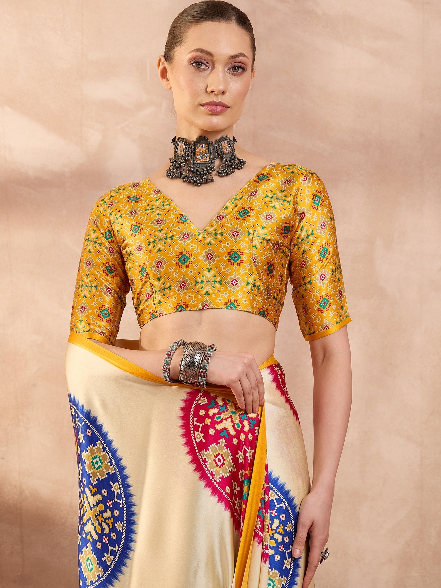 Navisha Lightweight Semi Modal Saree for Festive Occasions ClothsVilla