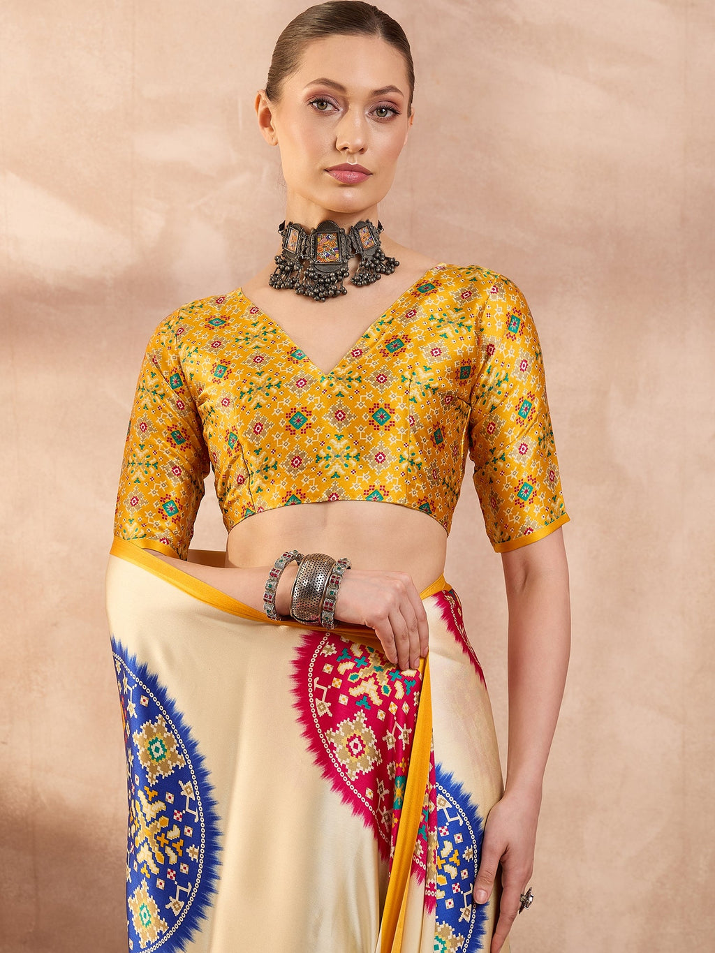 Navisha Lightweight Semi Modal Saree for Festive Occasions ClothsVilla