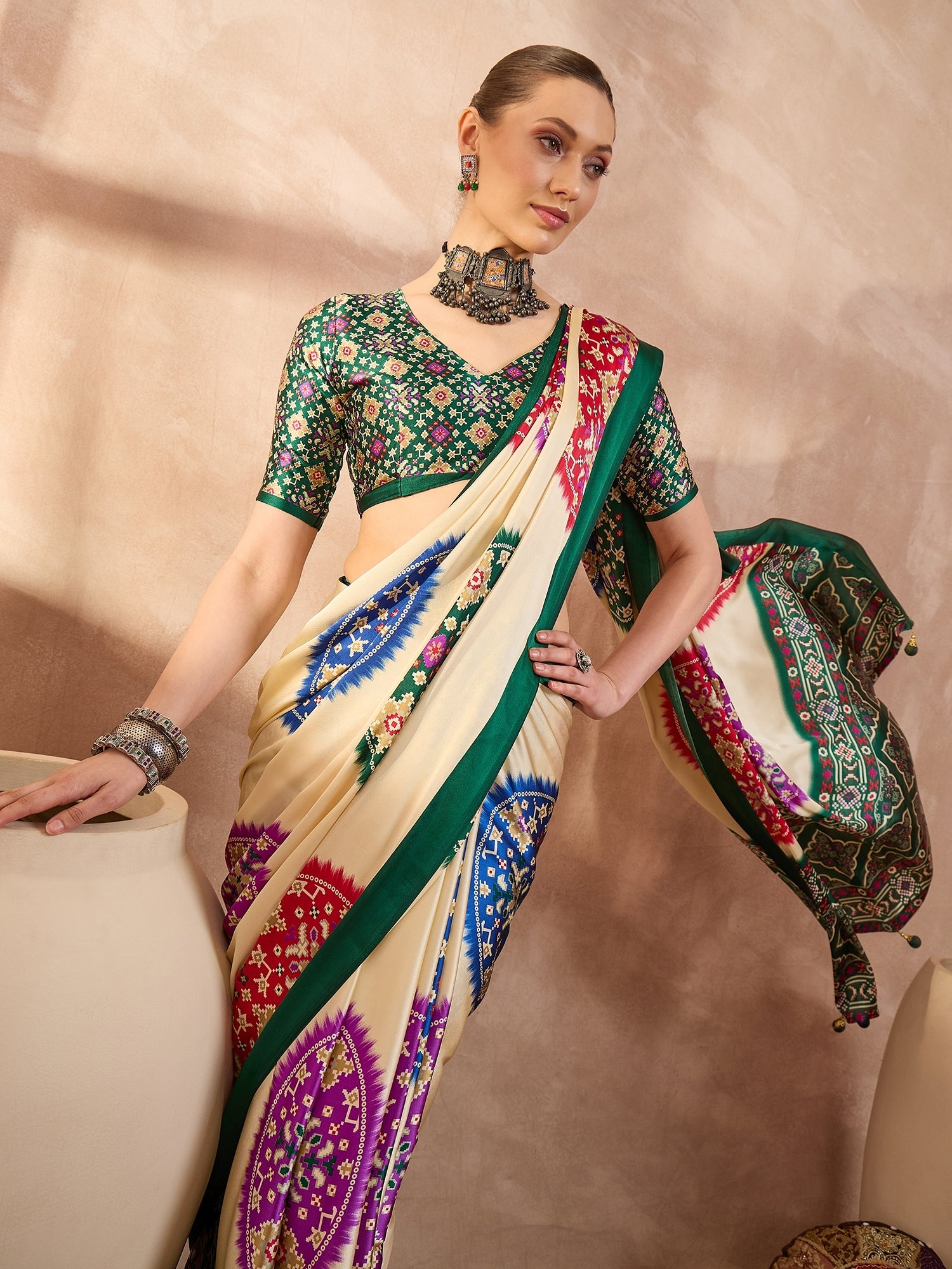 Navisha Lightweight Semi Modal Saree for Festive Occasions ClothsVilla