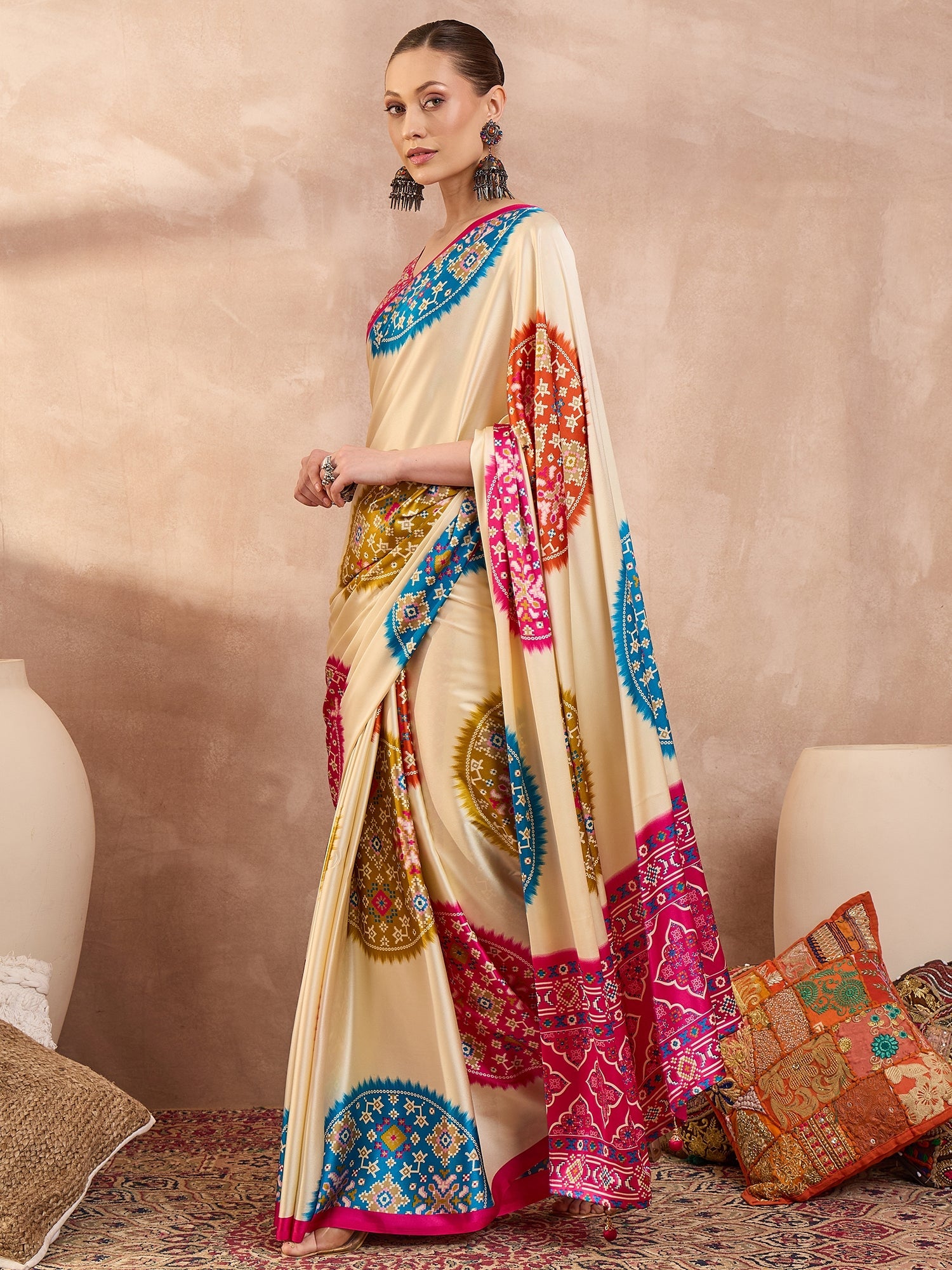 Navisha Lightweight Semi Modal Saree for Festive Occasions ClothsVilla