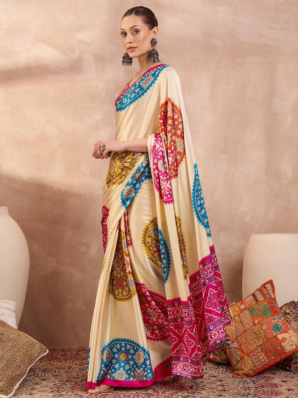 Navisha Lightweight Semi Modal Saree for Festive Occasions ClothsVilla