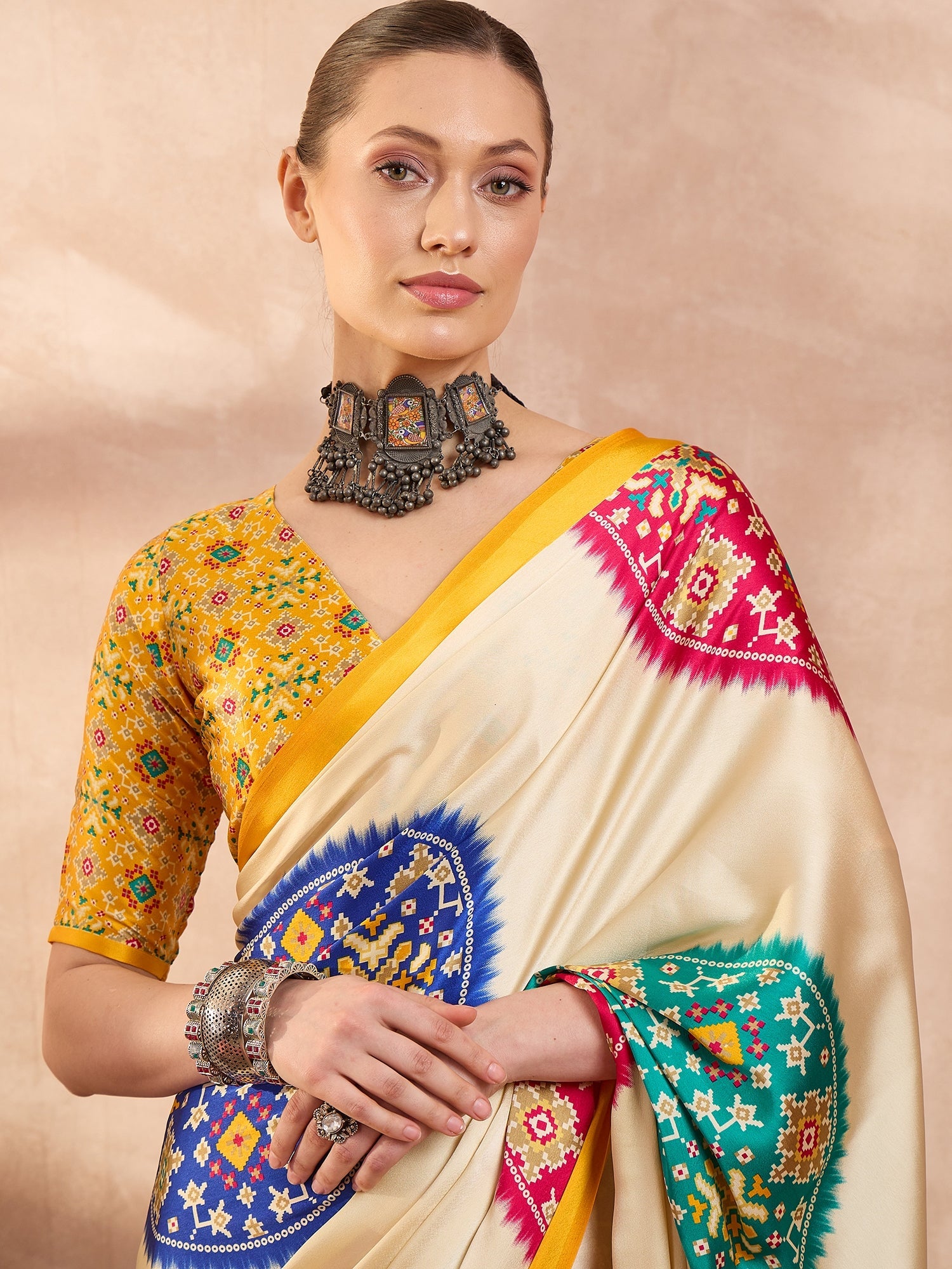 Navisha Lightweight Semi Modal Saree for Festive Occasions ClothsVilla