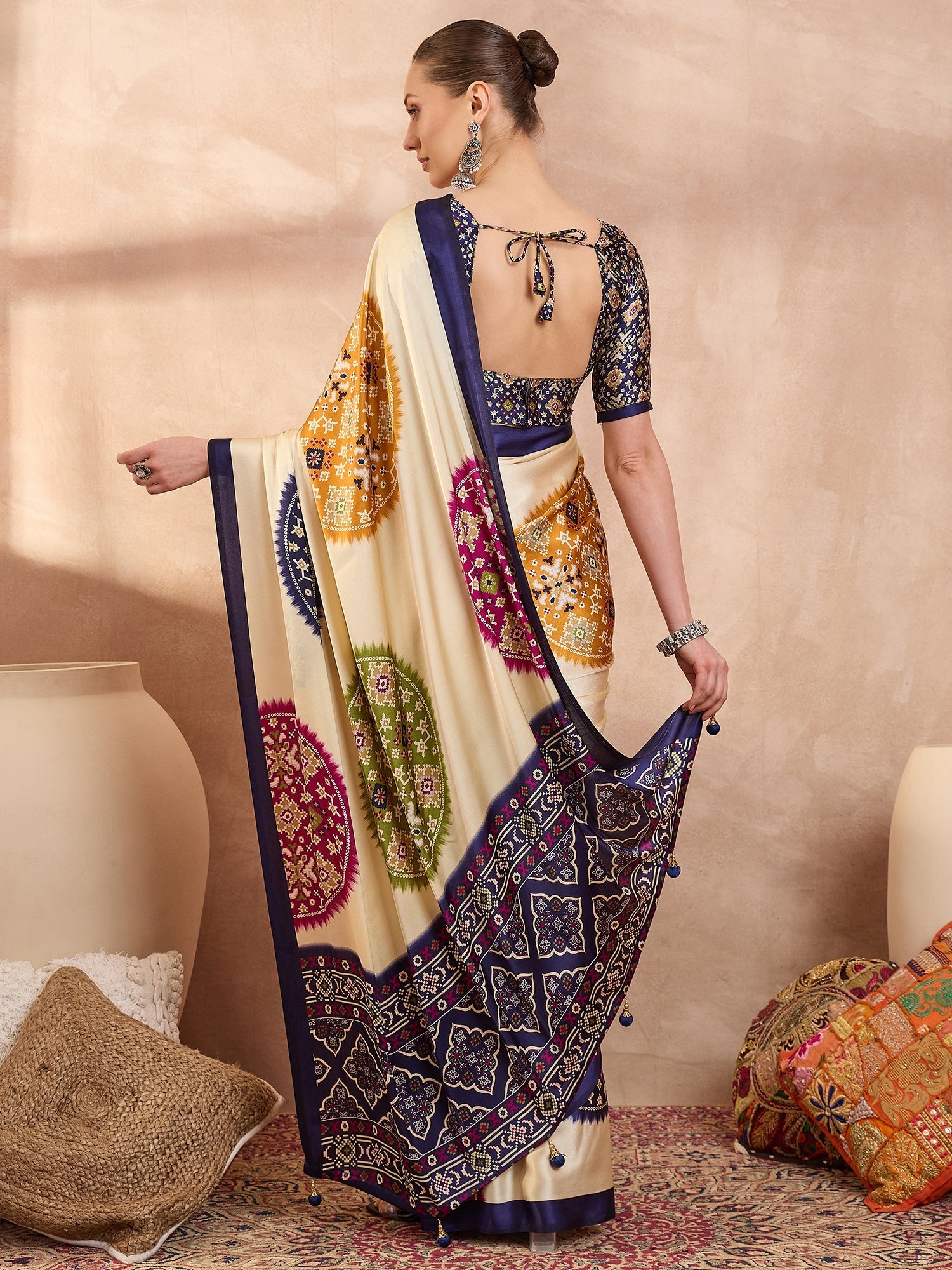 Navisha Lightweight Semi Modal Saree for Festive Occasions ClothsVilla