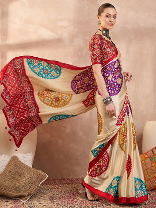 Navisha Lightweight Semi Modal Saree for Festive Occasions ClothsVilla
