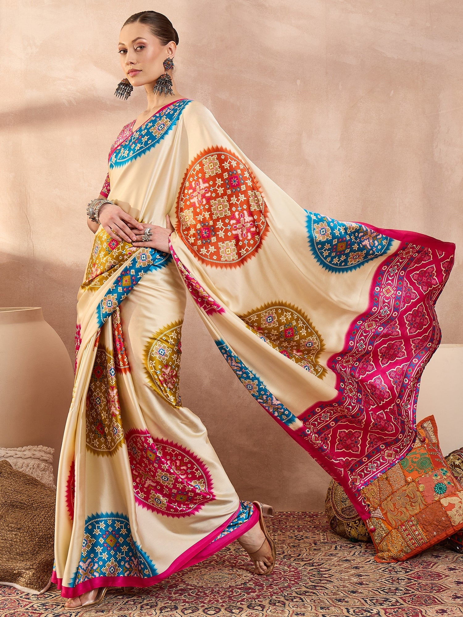 Navisha Lightweight Semi Modal Saree for Festive Occasions ClothsVilla