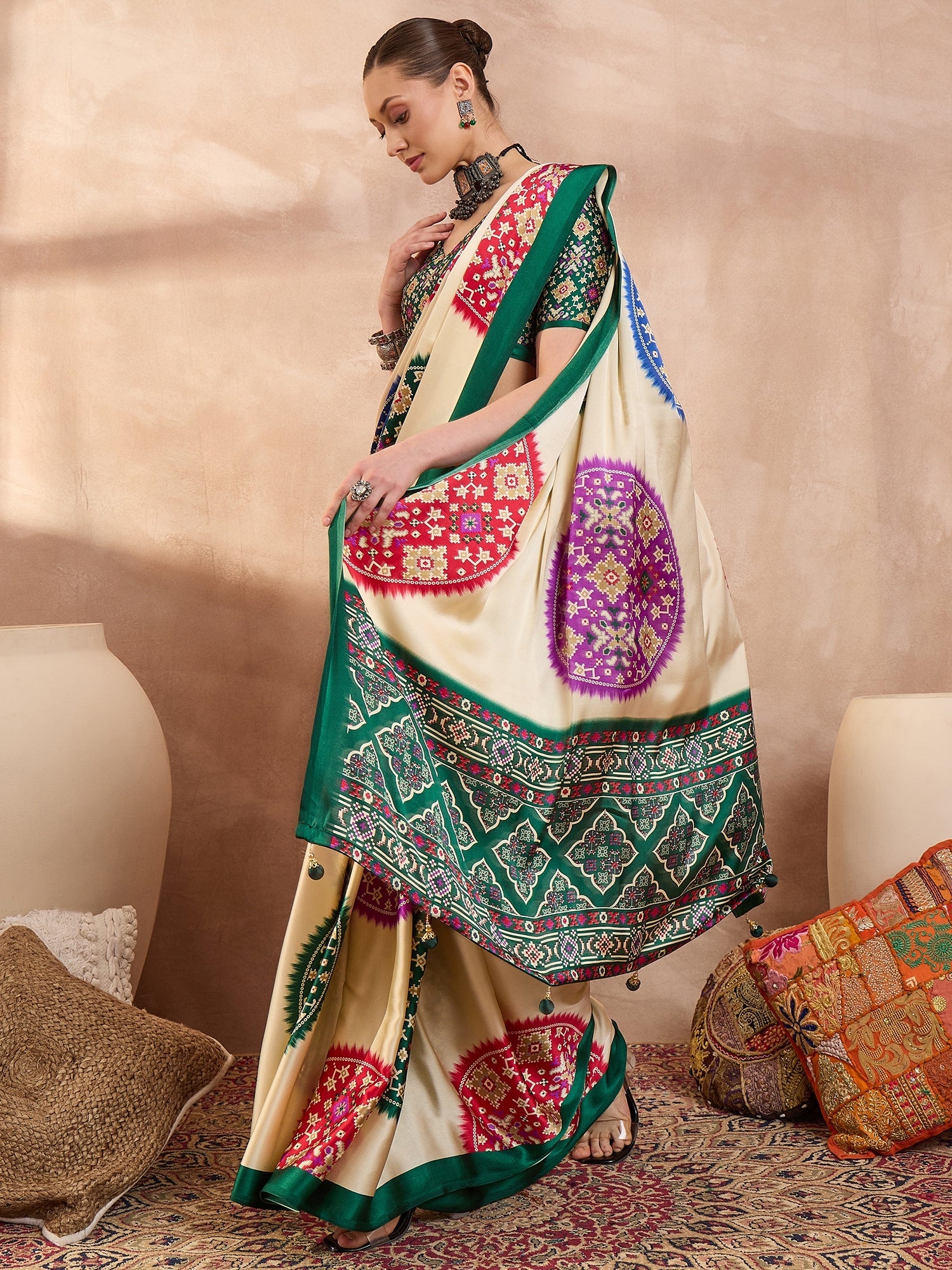 Navisha Lightweight Semi Modal Saree for Festive Occasions ClothsVilla