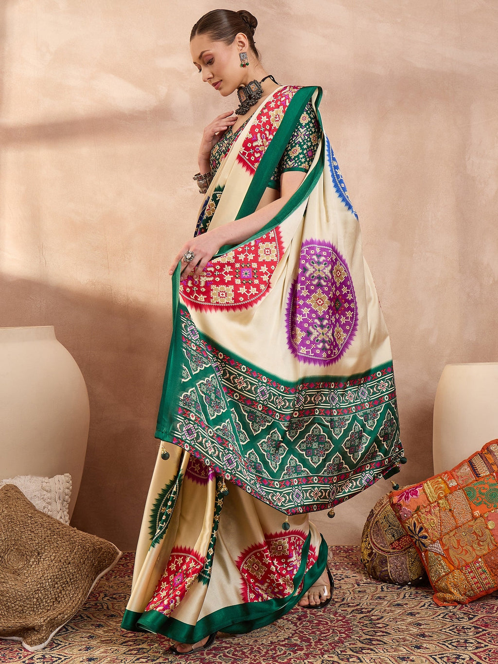 Navisha Lightweight Semi Modal Saree for Festive Occasions ClothsVilla