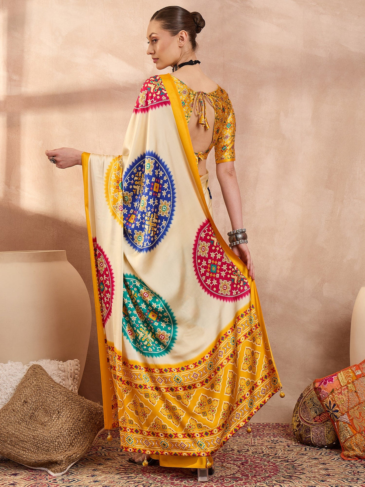 Navisha Lightweight Semi Modal Saree for Festive Occasions ClothsVilla