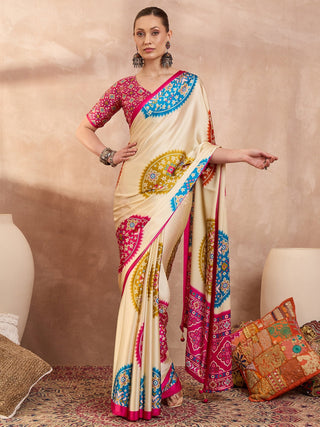 Navisha Lightweight Semi Modal Saree for Festive Occasions ClothsVilla