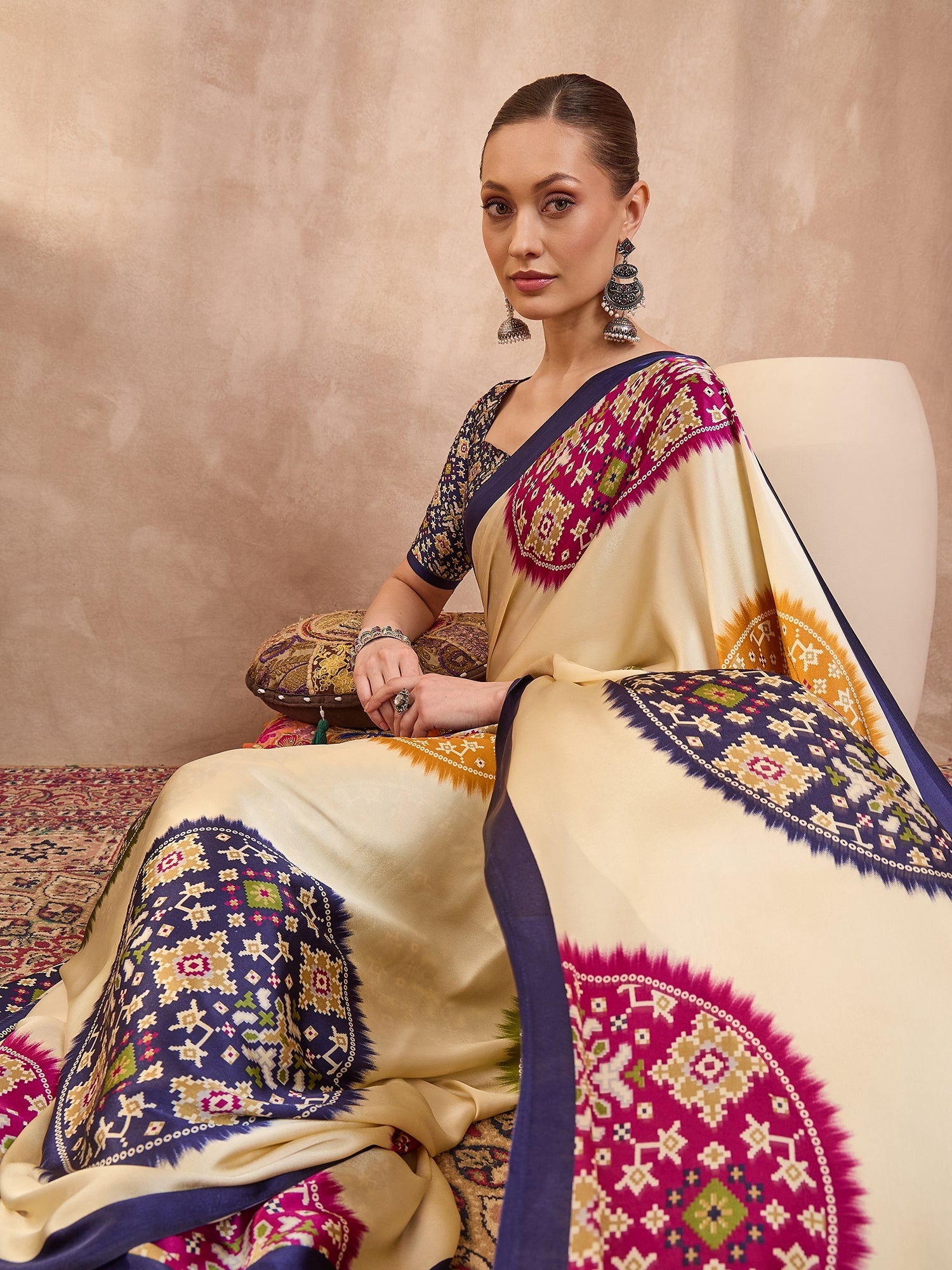 Navisha Lightweight Semi Modal Saree for Festive Occasions ClothsVilla