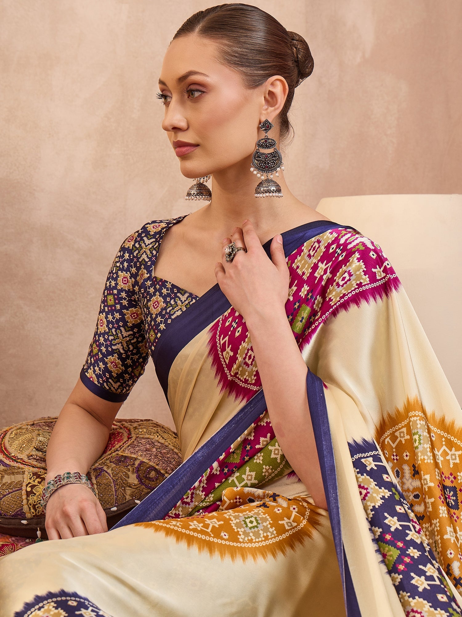 Navisha Lightweight Semi Modal Saree for Festive Occasions ClothsVilla